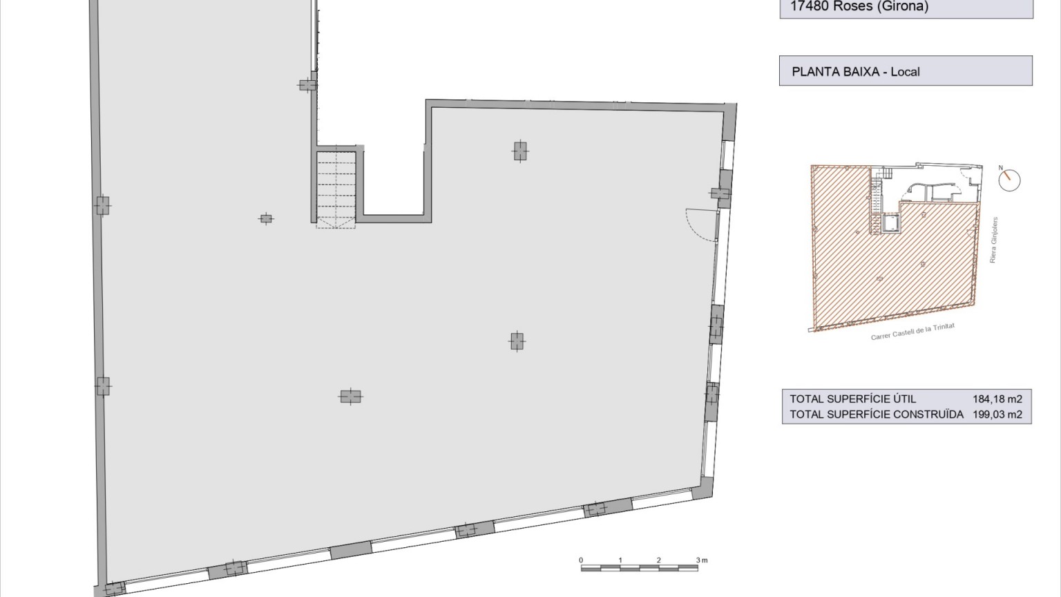 LOCAUX NOUVEAU EMPLAÇAMENT À LA RIERA GINJOLERS DE 199M²